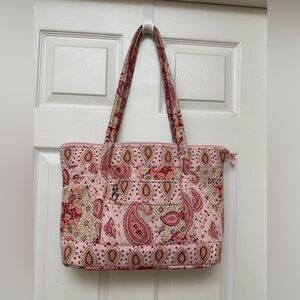 Lemon Hill Floral Pink Tote Bag EUC